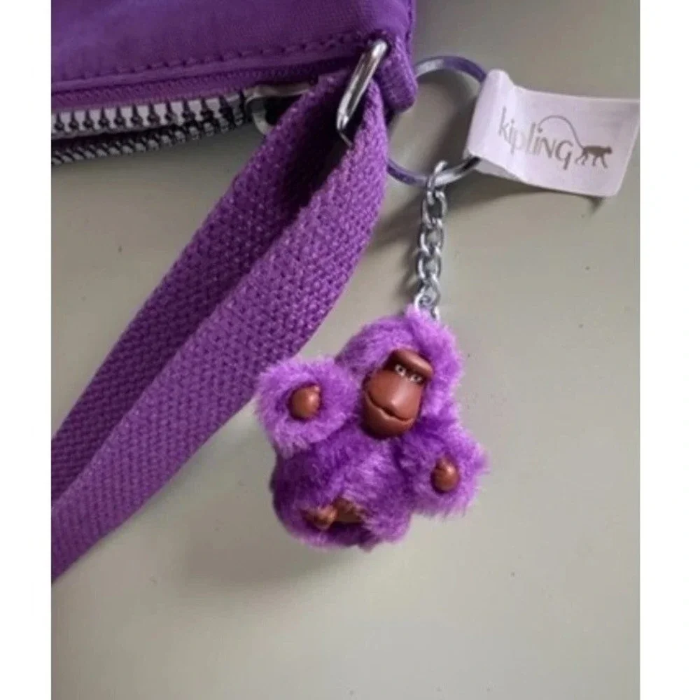 Kipling PURPLE GARDEN AC7427 Keiko Crossbody Bag NEW Travel Lightweight 90's Y2K - Picture 3 of 14